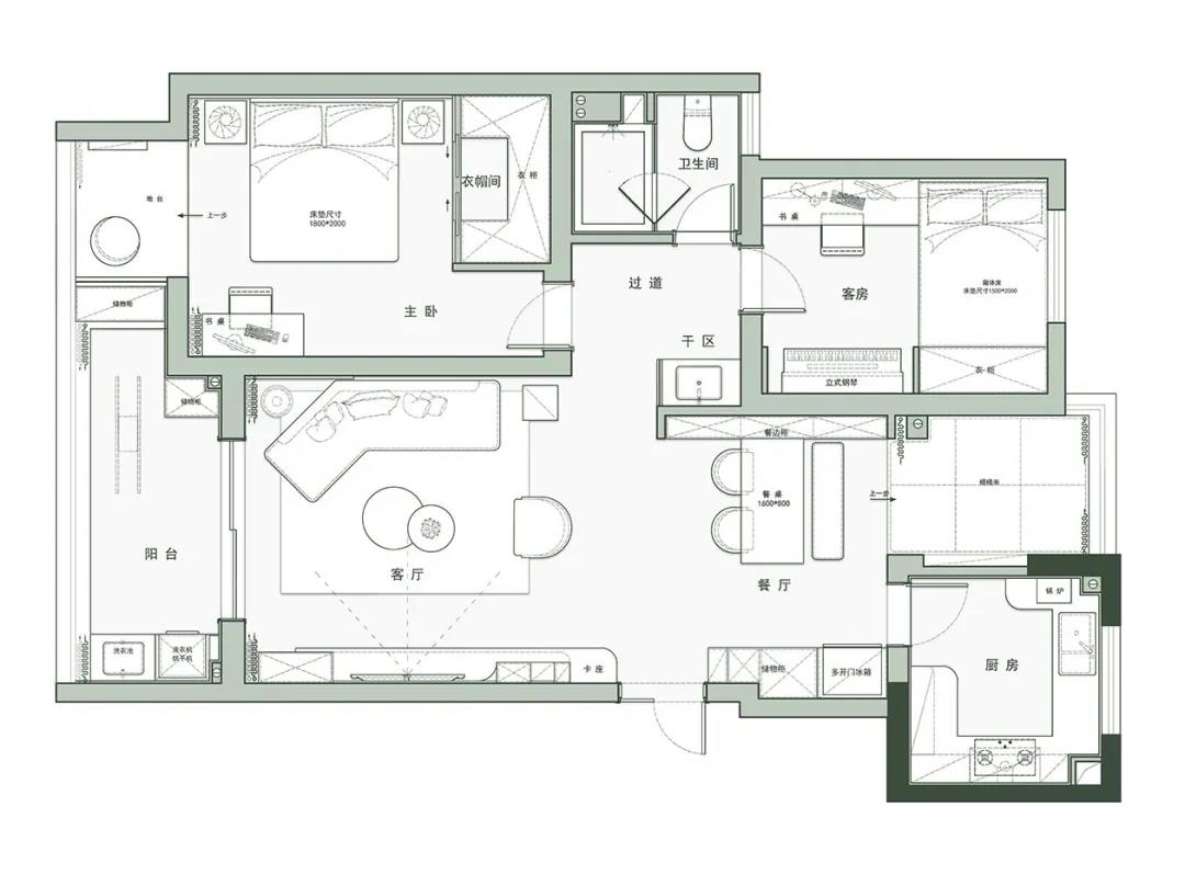 顏值爆表の107㎡婚房，邀三兩朋友來家聚會倍有面子	