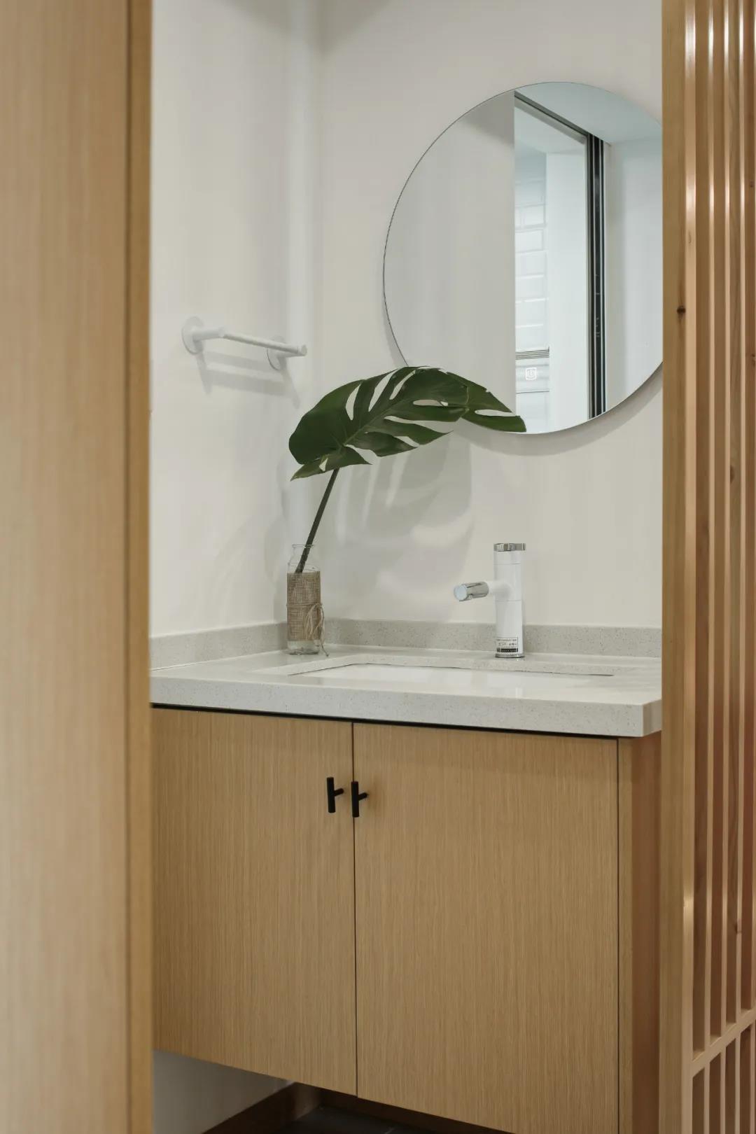 玄關(guān)吧臺(tái)餐廳＋禪意品茗客廳，枷鎖90㎡日式慢生活