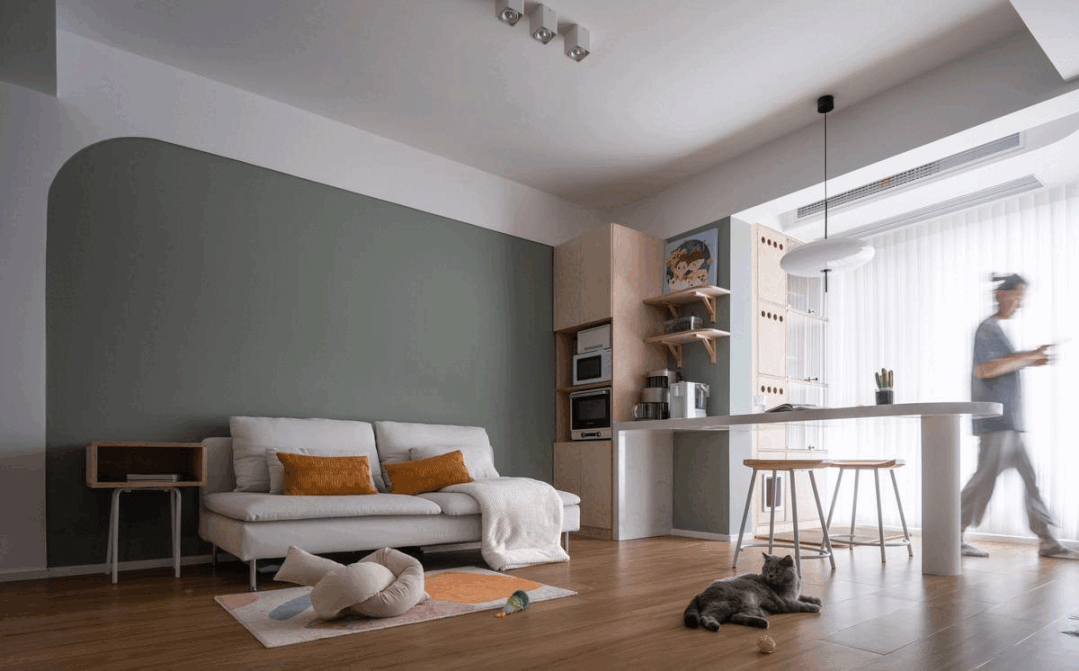 78㎡超極限規(guī)劃“貓咪樂園”，過道變書房，功能性max！