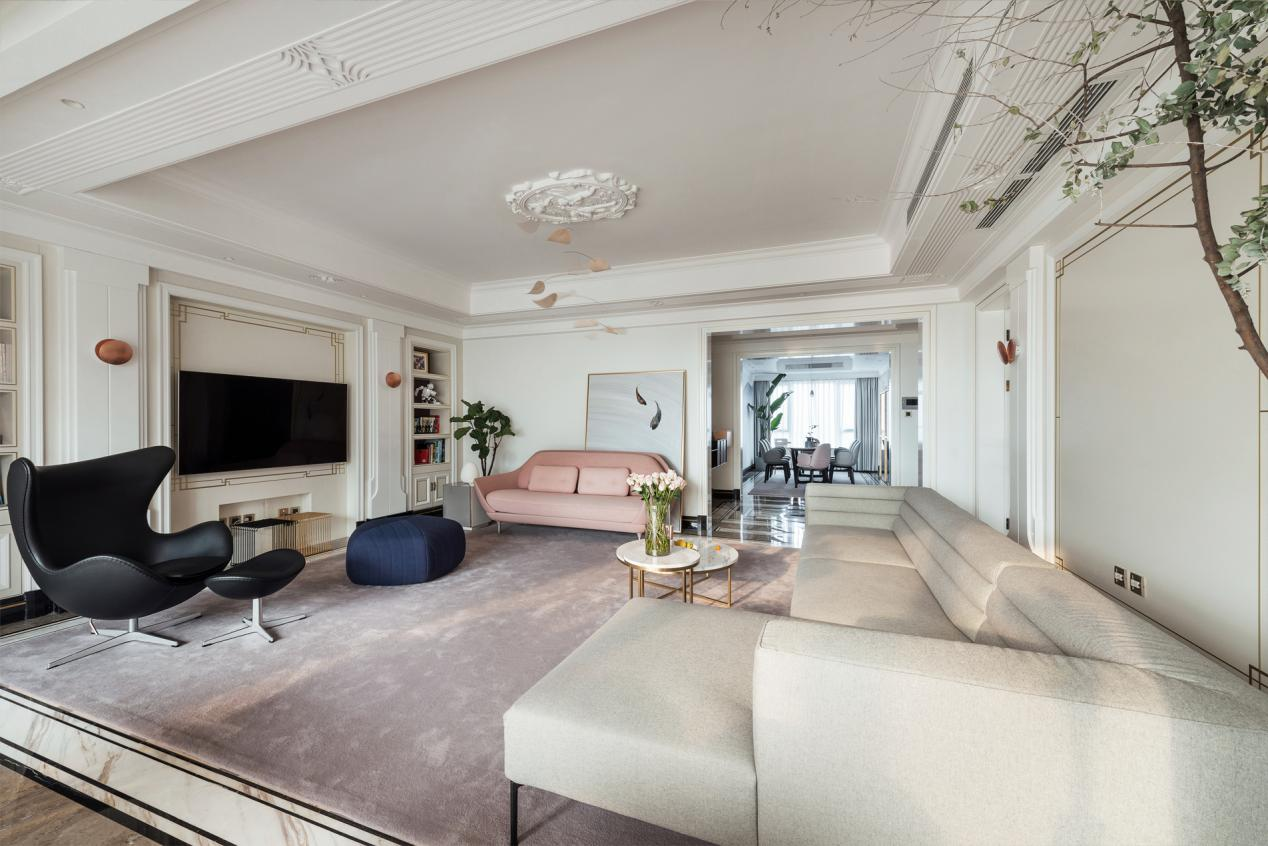  功能已達上限！設計師巧用158㎡實現6口之家擴容秘技  學姐  戶型 四居室 使用面積 158㎡ 