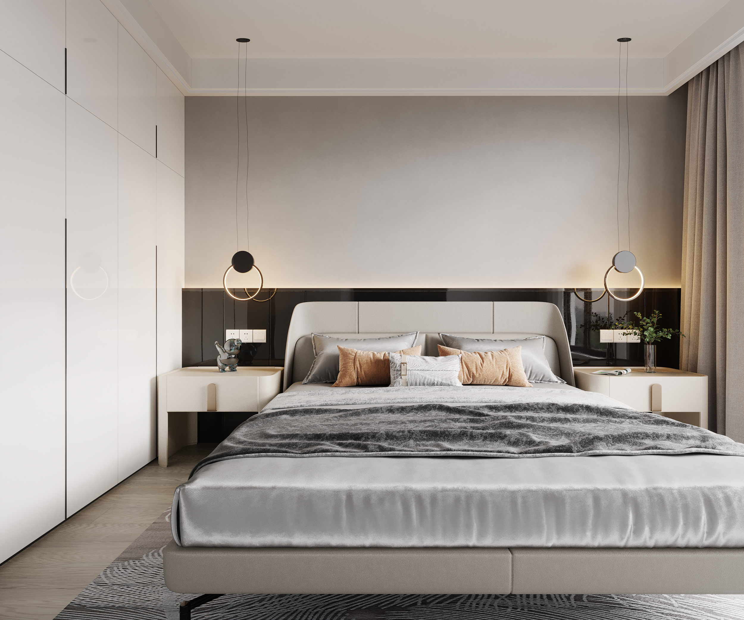 豪宅感從何而來？中花白+胡桃木，大氣又高級！