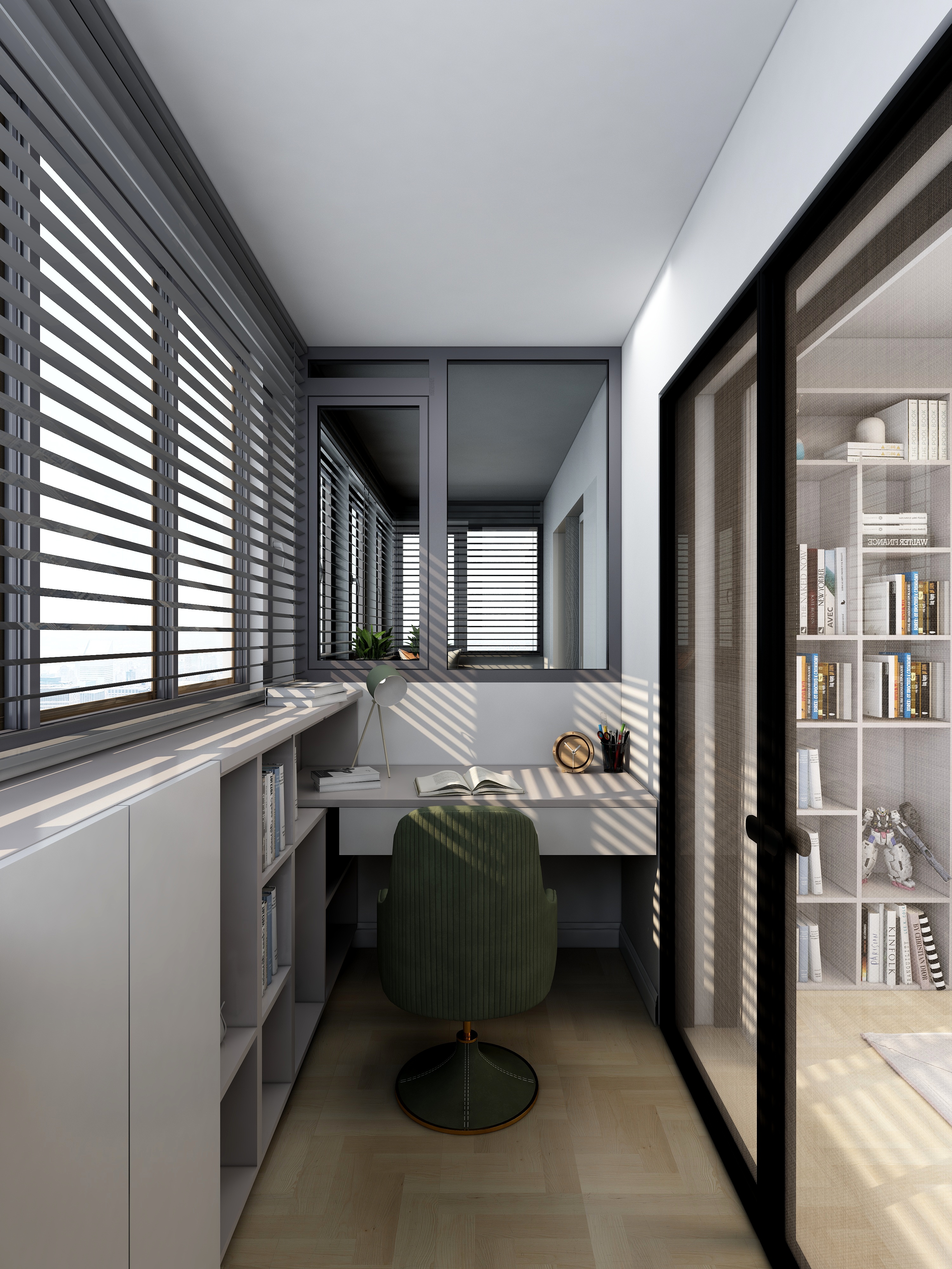 啥？她家玄關柜延到廚房，書架、酒柜、吧臺、餐桌全解決了！