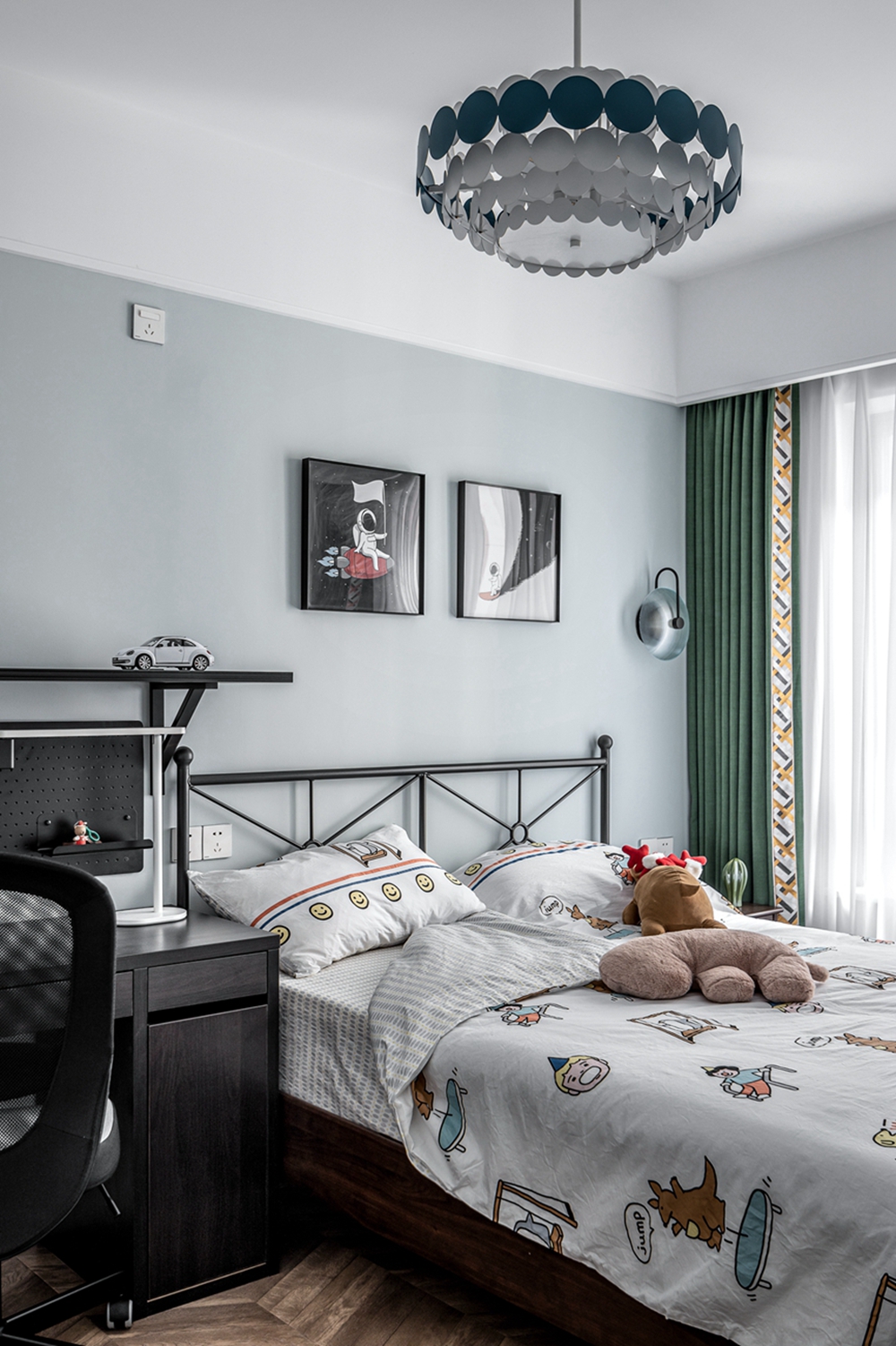 蘇州124㎡三居還有超棒工作室，這個家的高傲已盡數(shù)體現(xiàn)