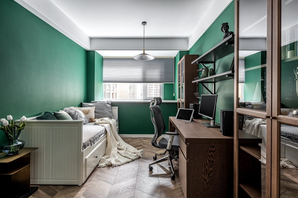 蘇州124㎡三居還有超棒工作室，這個家的高傲已盡數(shù)體現(xiàn)