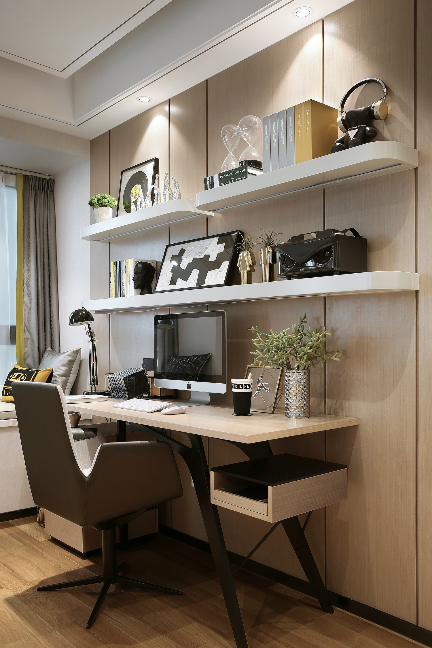 上海三口小家，LDK設計+半開放書房，100㎡更寬敞了！