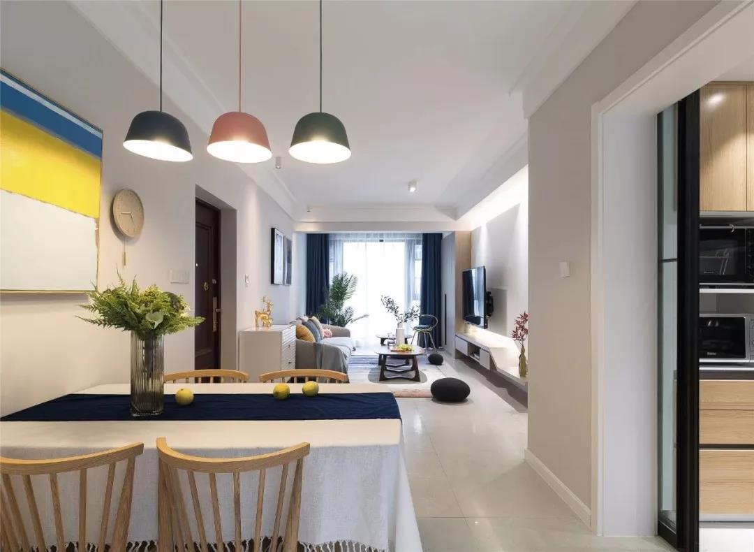 一娃一寵丨她家115㎡馬卡龍色系北歐宅，又美又實用